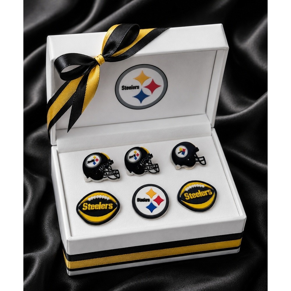 Pittsburgh Steelers Shoe Charms 6 Pack‎ Clog Accessories Football Fan Gear